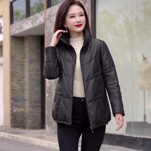 2025年秋冬季新款真皮羽绒服女保暖海宁绵羊皮外套小个子短款皮衣