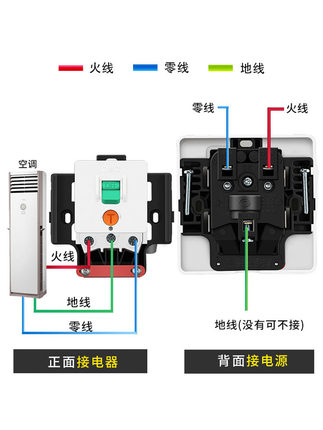 3匹2匹空调热水器专用86型漏电保护器2P3P柜机开关家用空开插座