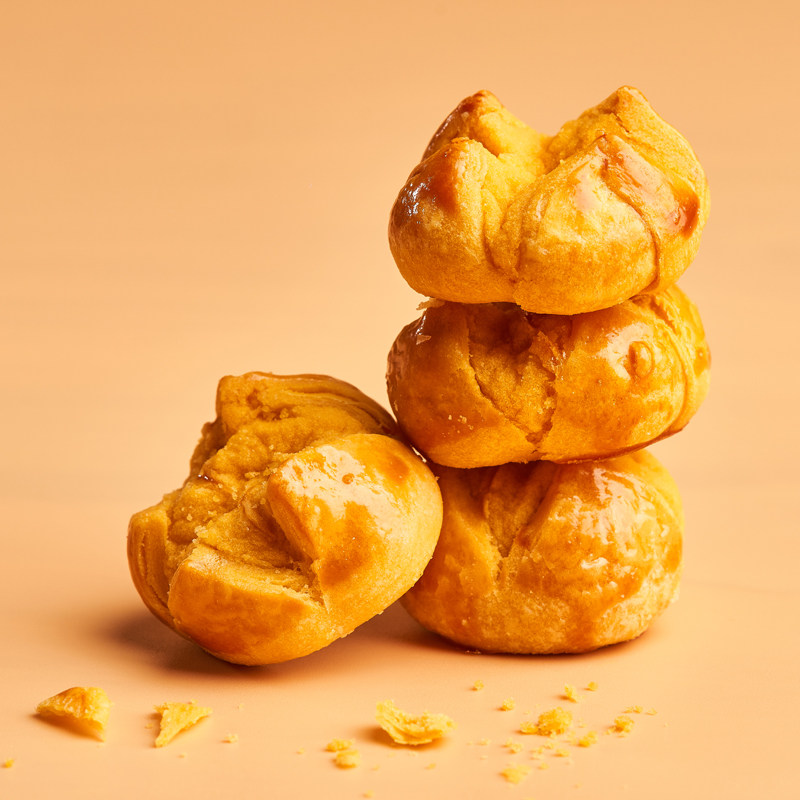 葡钜澳门特产旗舰店 咸蛋黄开口酥开口笑酥饼芝士蟹黄零食 180g