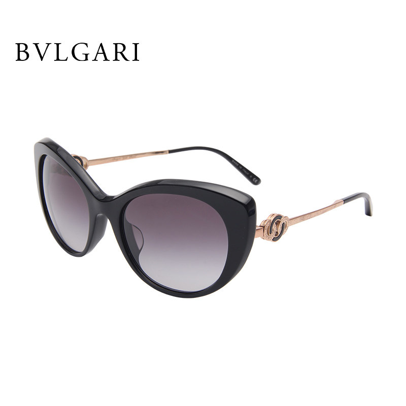 BVLGARI宝格丽墨镜女时尚猫眼全框轻奢板材高级感太阳眼镜8141KF