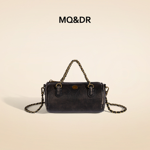 MQ&DR【黑桃契约】原创设计复古小众做旧百搭圆筒包链条单肩斜挎