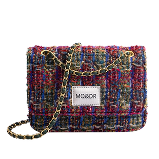 MQ&DR【圣诞初雪】原创设计小香风链条小方包包潮呢子单肩斜挎包
