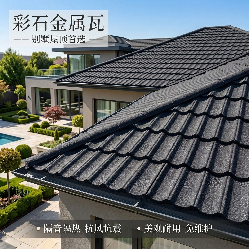 不锈钢镀铝锌彩石金属瓦工厂直销