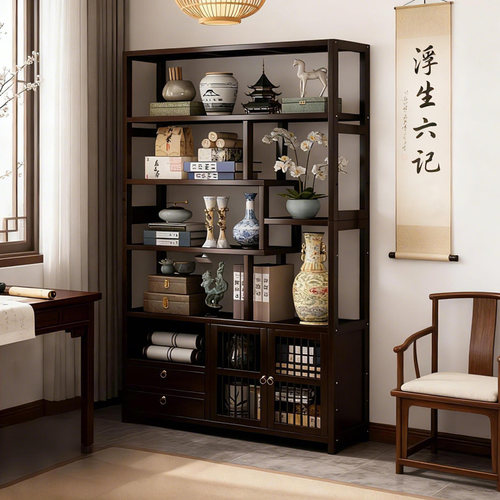 新中式博古架茶柜置物架