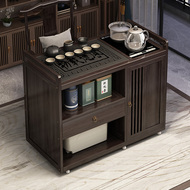 Bàn trà di động, ấm đun nước, bàn trà nhỏ tích hợp, bàn trà ban công kết hợp ghế, tủ trà gia đình, bàn trà gỗ nguyên khối bàn trà đôi