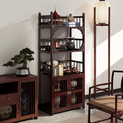 博古架茶室茶柜置物架茶具收纳柜