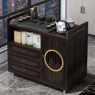 Bàn trà di động, bàn trà căn hộ nhỏ, bàn trà gia đình, tủ trà đa năng kiểu Trung Quốc mới, phòng khách, bàn trà gỗ nguyên khối bàn trà thấp