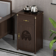 Tủ trà, bàn cà phê gia đình, ấm đun nước đa năng, tủ phụ tích hợp, bàn phụ sofa phòng khách, bàn trà gỗ nguyên khối ban tra