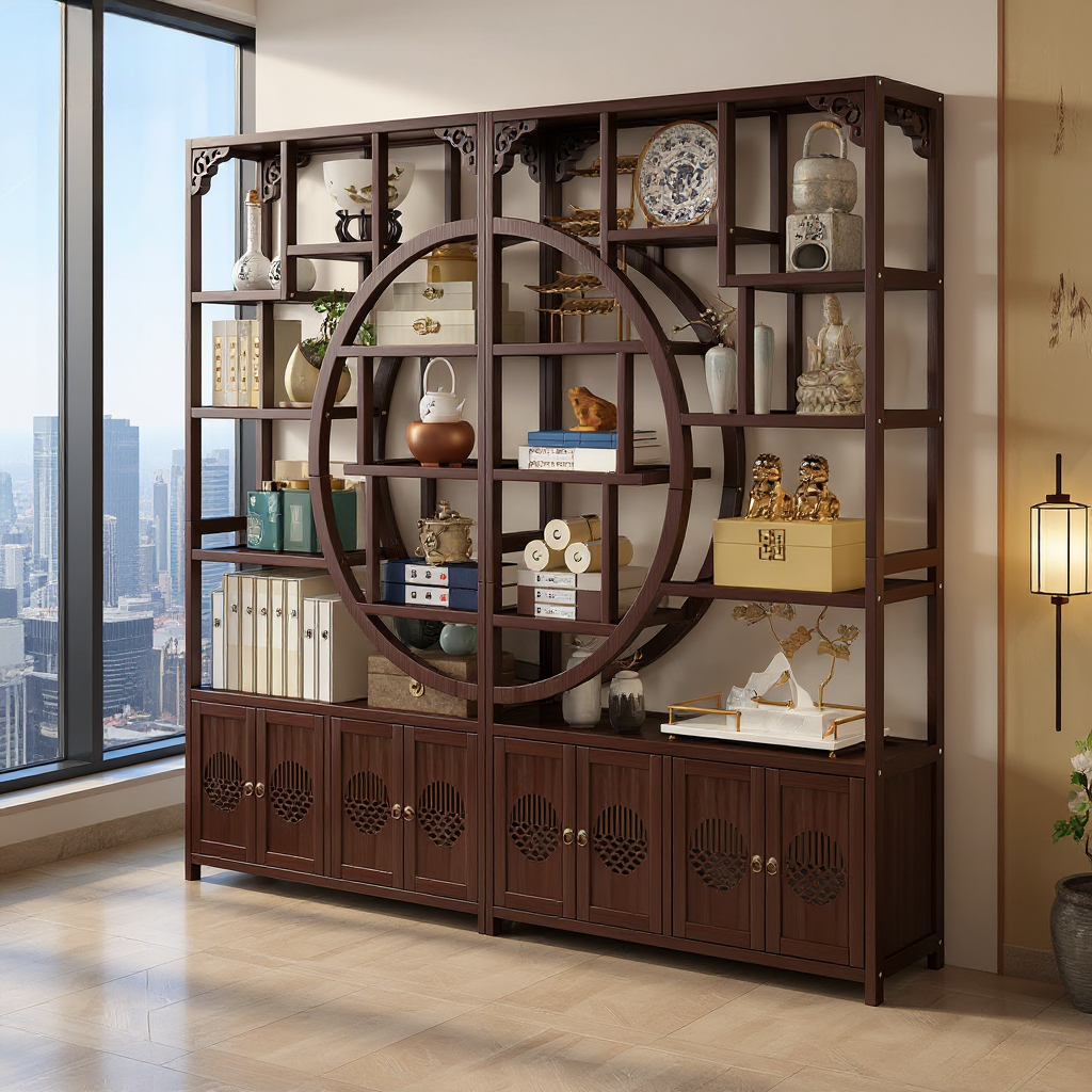 茶柜置物架家用陈列架多宝阁古董摆件架茶叶展示架茶室茶具收纳柜
