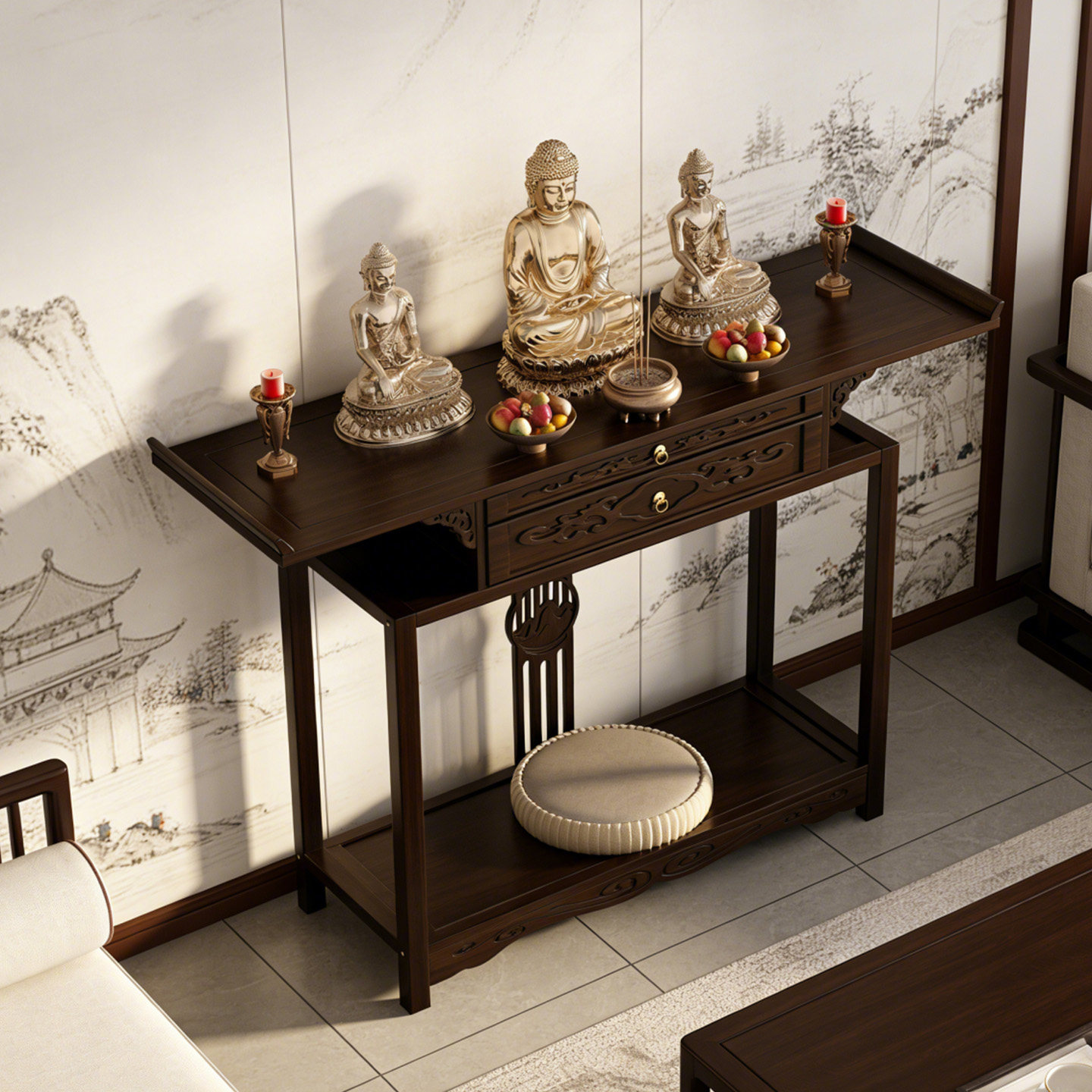供桌香案家用神台农村客厅中堂柜财神爷神龛观音佛像供座台贡台桌,住宅家具,佛柜/佛龛,淘宝优惠券,粉丝福利购,淘宝优惠卷