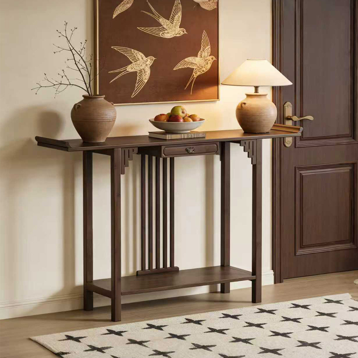 中式玄关柜入户正对门条案端景台