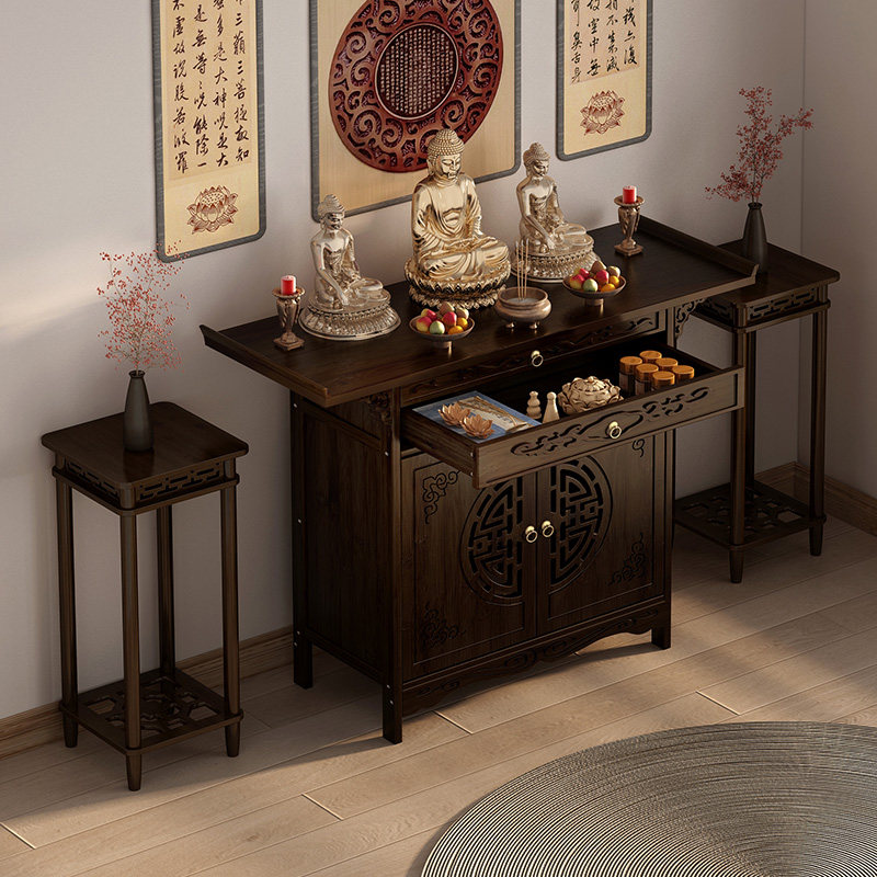 供桌新中式供香桌非实木香案台财神爷立柜家用观音佛像条案玄关台,住宅家具,供桌,淘宝优惠券,粉丝福利购,淘宝优惠卷