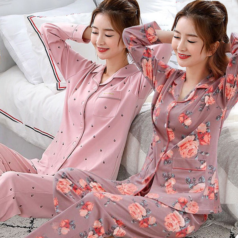 北极绒女家居服套装双面纯棉