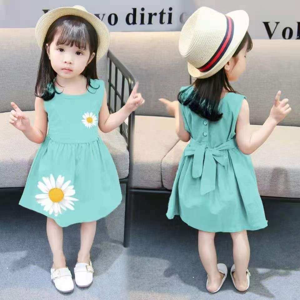 女孩夏季连衣裙儿童夏装公主裙纯棉吸汗透气女童爱纱裙