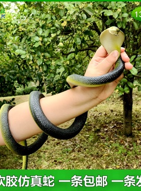 软胶蛇大号仿真蛇小蟒蛇吓人眼镜王蛇幼儿园儿童玩具假蛇恶搞道具