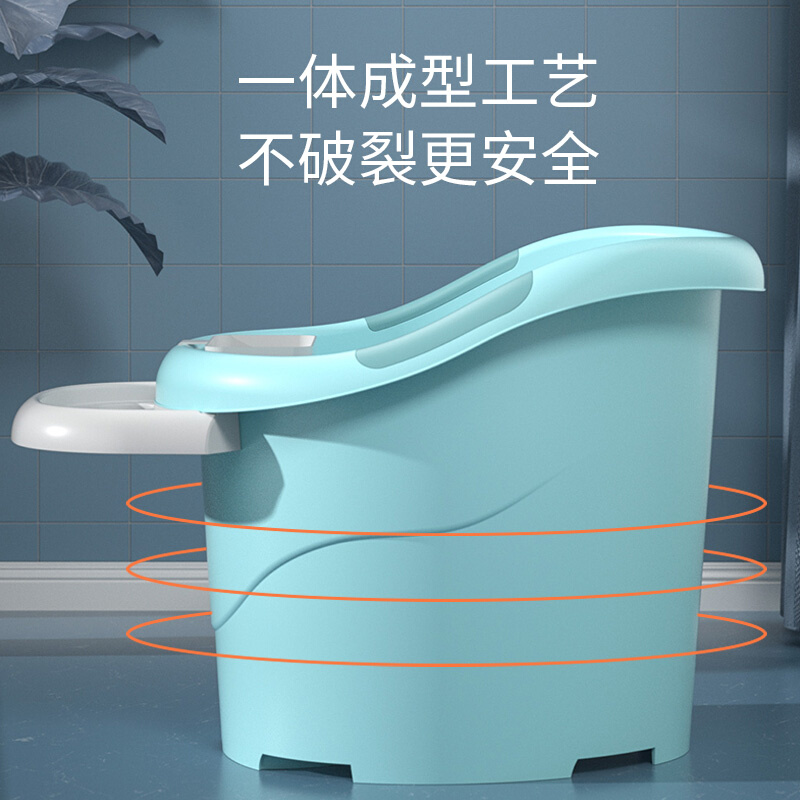 宝宝洗澡桶儿童可坐小孩沐浴泡澡桶免折叠婴儿家用游泳桶大号澡盆