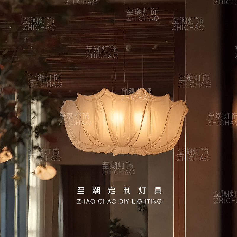 法式复古花瓣造型餐厅吊灯