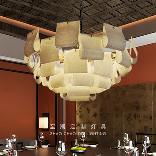 新中式 复古禅意茶室包厢创意 餐厅定制吊灯客厅主灯宋代美学日式