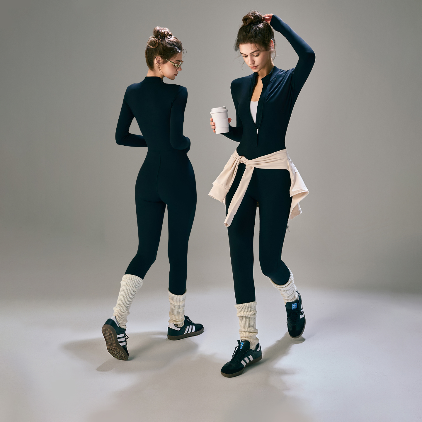 EYU瑜伽连体衣秋冬新款紧身衣