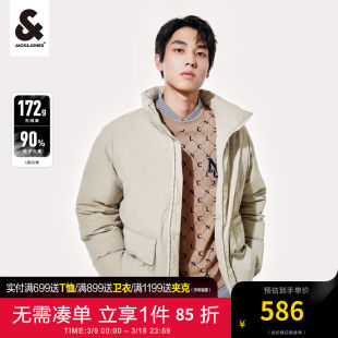 JACK&JONES 杰克·琼斯 男装 新款 潮流鸭绒羽绒服休闲印花时 冬季