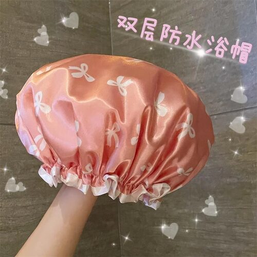 双层浴帽女防水防油烟头套