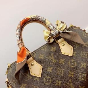 lv5&vv20真丝绑包手柄保护丝巾手提包缠带窄speedy25丝带缠绕nano