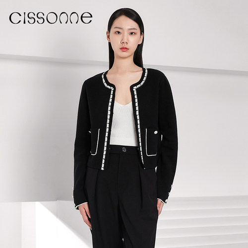 CISSONNE赛颂棉羊绒混纺开衫