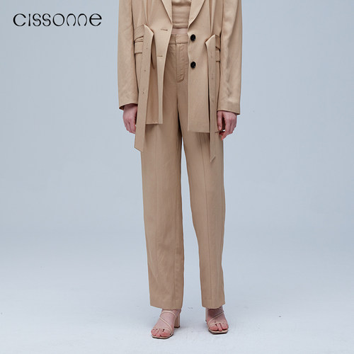 CISSONNE天丝亚麻混纺西裤