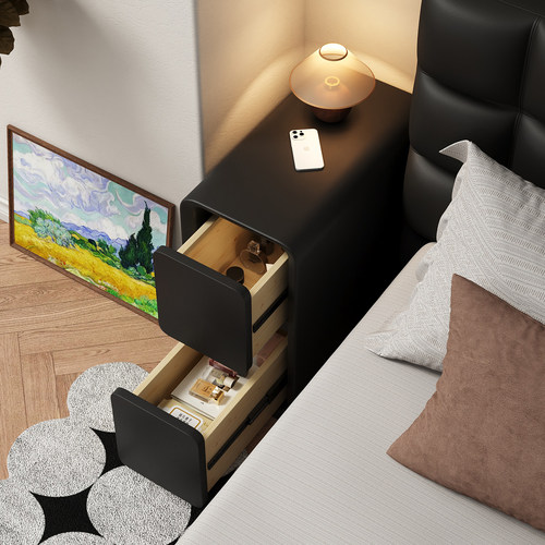 超窄免安装实木床头柜