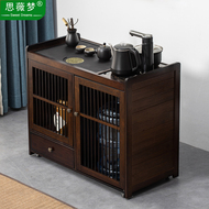 Bàn trà di động, xe đẩy trà, tủ trà gia đình, bàn trà nhỏ bằng gỗ nguyên khối, bàn cà phê có bánh xe, bộ trà kung fu, bình đun nước bàn trà gỗ công nghiệp