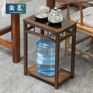 Bàn trà di động, xe đẩy trà, bàn trà nhỏ bằng gỗ nguyên khối, bàn cà phê có bánh xe, bộ trà kung fu, tủ trà gia dụng tích hợp đun sôi nước bàn trà chân sắt mặt đá