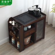 Bàn trà di động Siweimeng, bàn trà nhỏ đơn giản và hiện đại, bàn trà gia đình và tủ bên, bàn xe đẩy trà phòng khách sang trọng một khối bàn trà 2 tầng