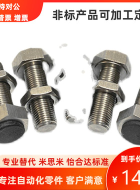 米思米型外六角螺丝螺栓粗牙SSTS10-20/35/45/50浅灰色硅橡胶挡块
