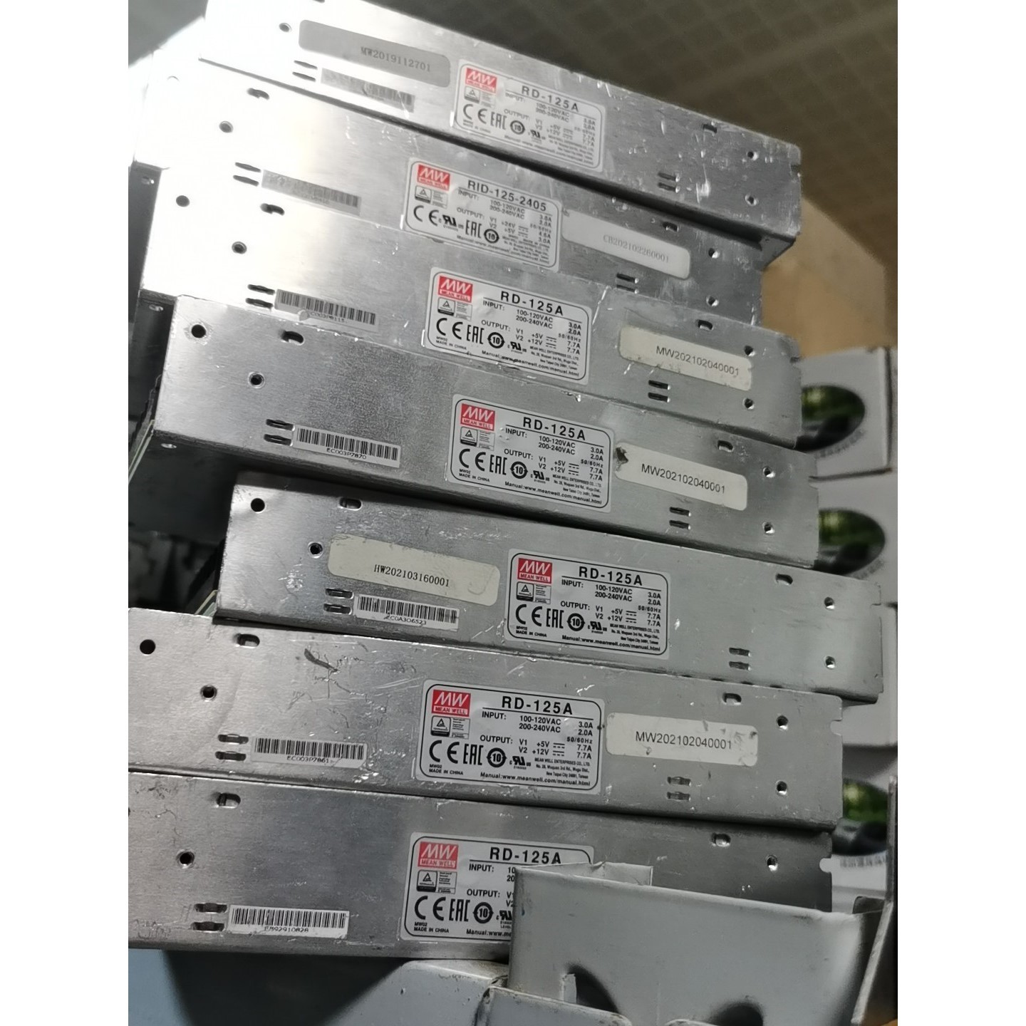 台湾明纬RD-125A双路输出开关电源,5V/7.7A+12议价产品