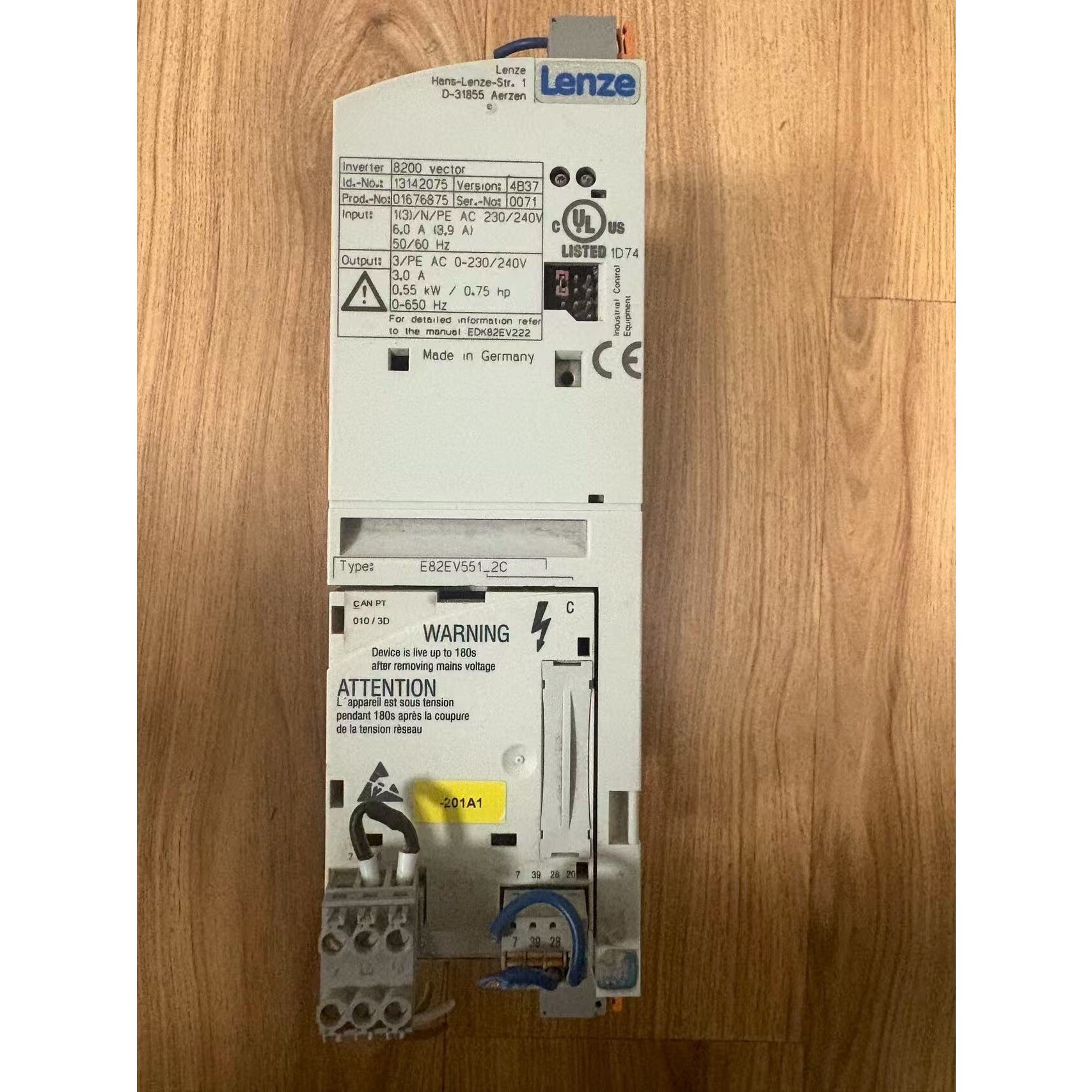 E82EV551_2C二手拆机伦茨变频器0.55KW 220议价产品