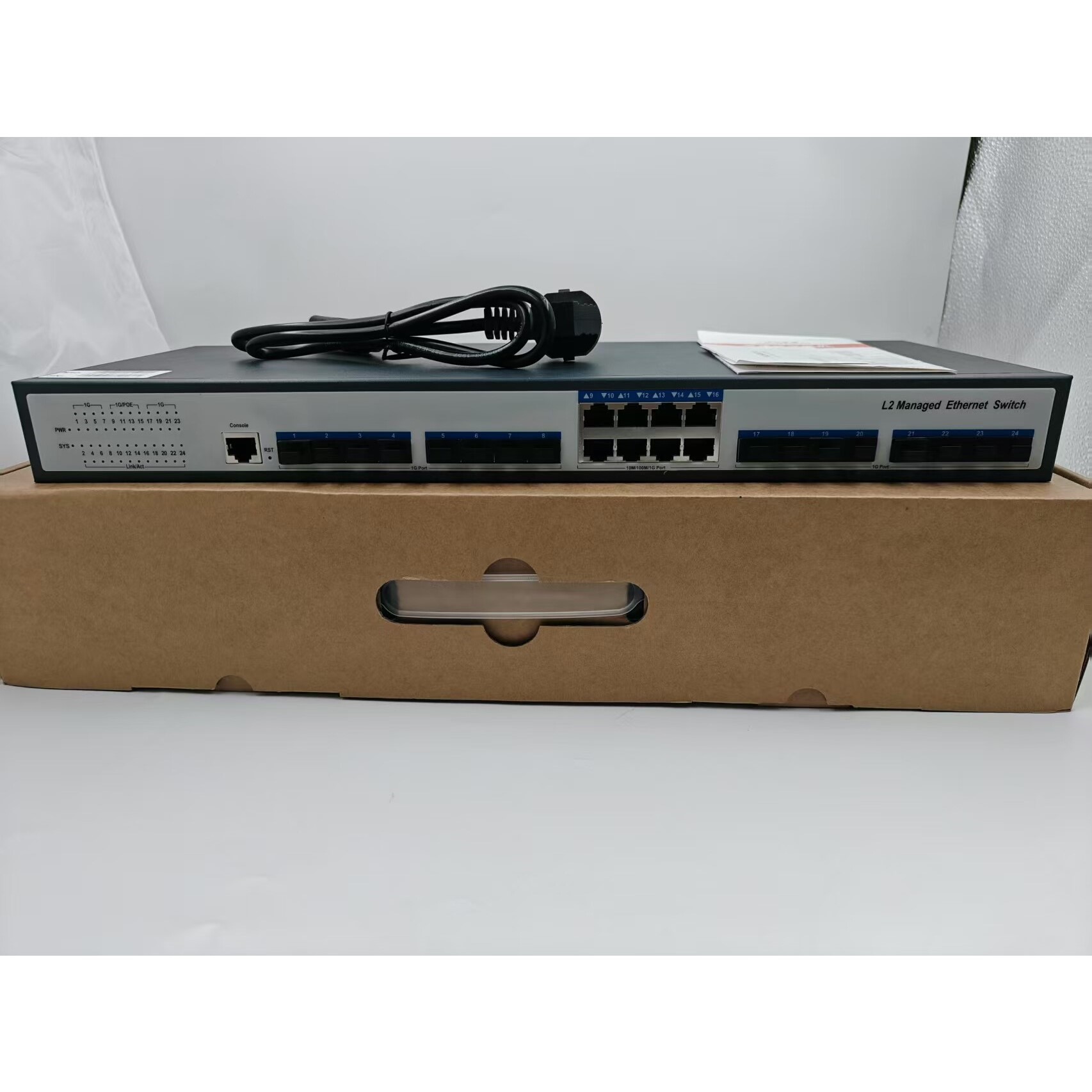 L2二层网管型千兆16光8电SFP光口交换机议价产品