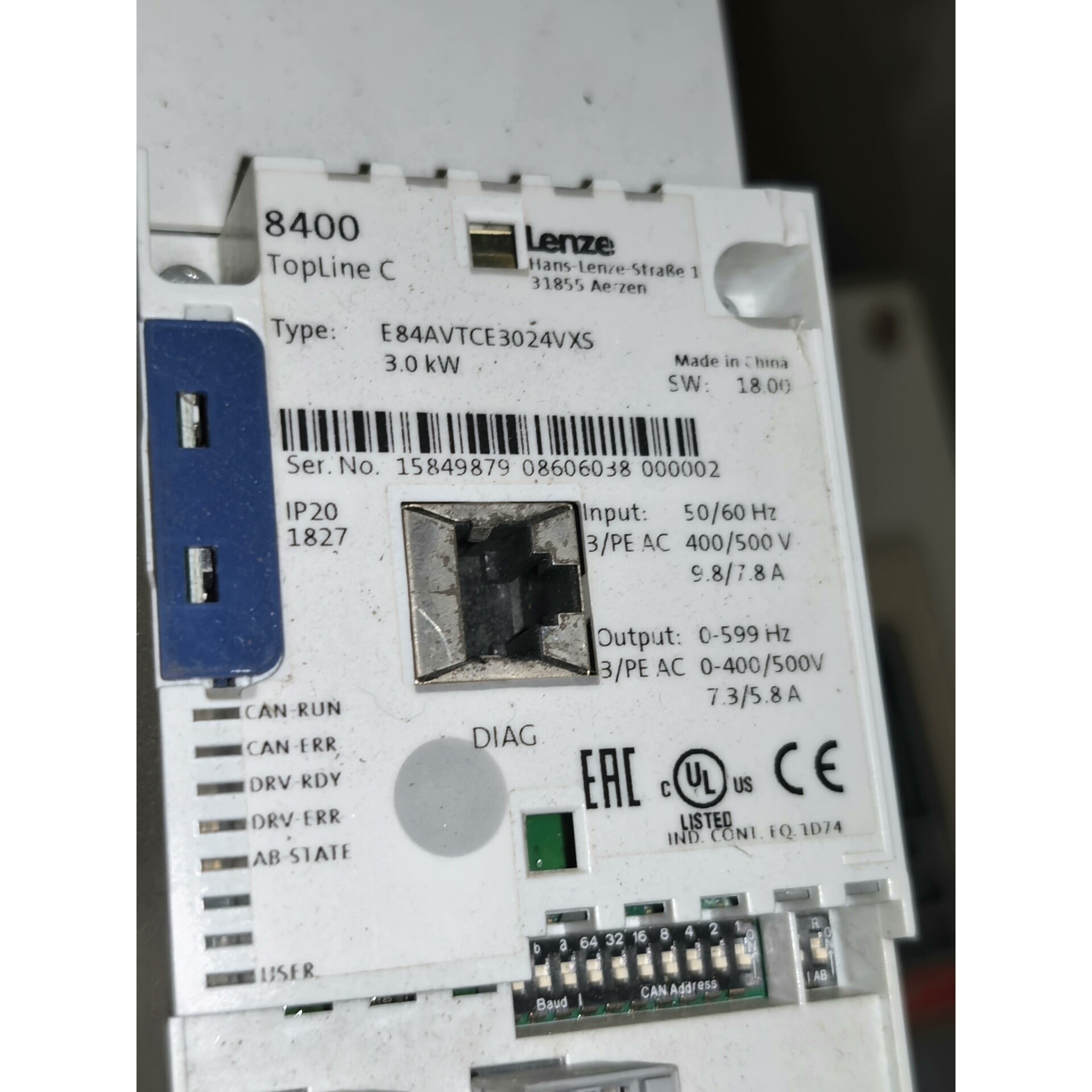 伦茨变频器TopLine C,型号E84AVTCE3024V议价产品
