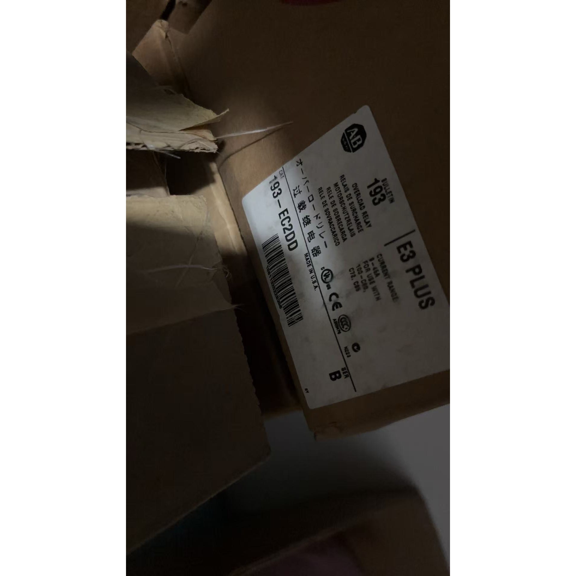 AB 193-EC2DD E3 PLUS过载继电器议价产品