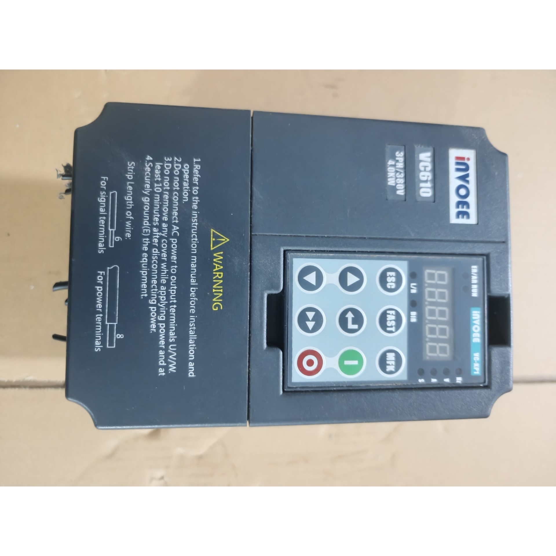 英沃变频器VC610-4T0040G,4KW功率,380V电议价产品