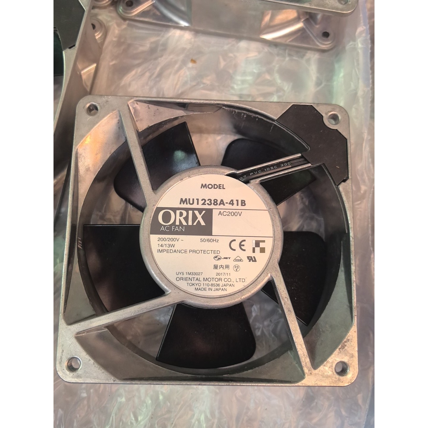 日本ORIX散热风扇MU1238A-41B,AC200V,5议价产品