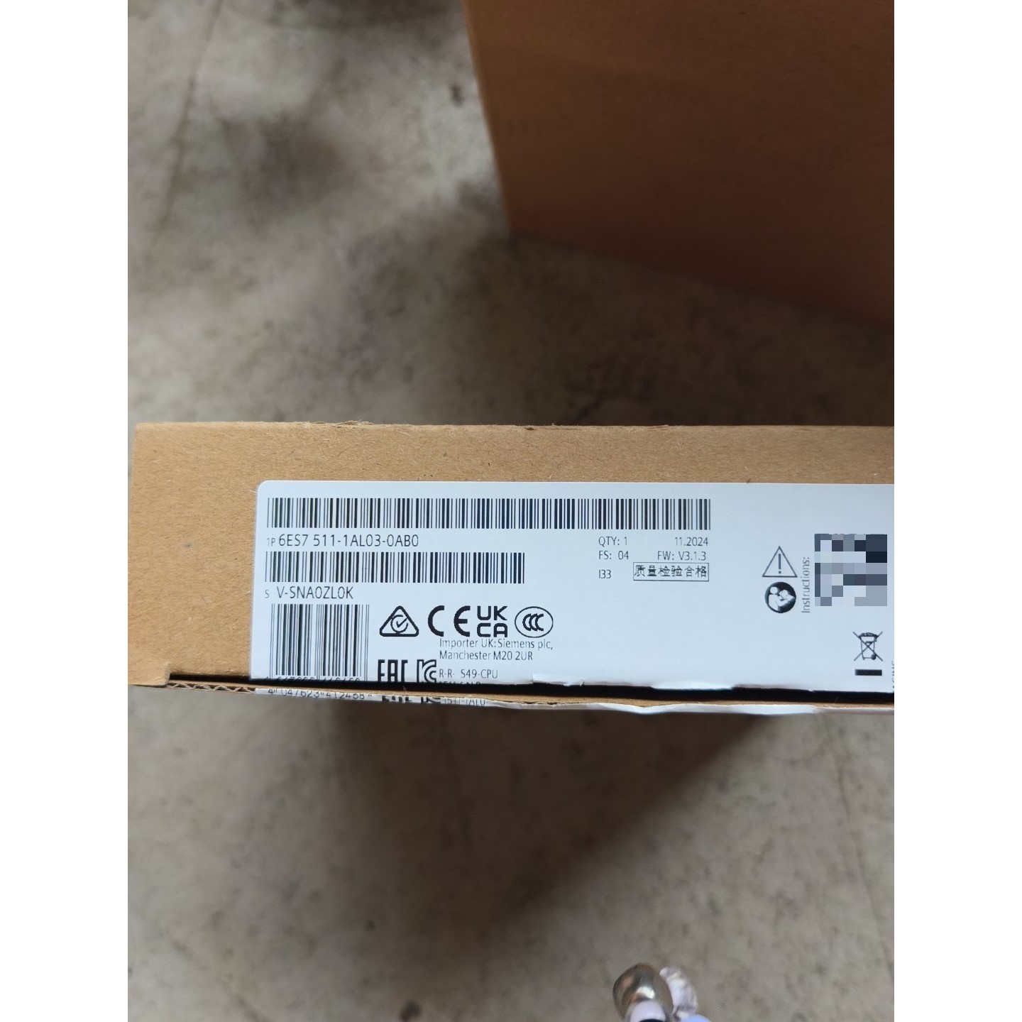 6ES7 511-1AL03-0AB0全新开封未用,在议价产品