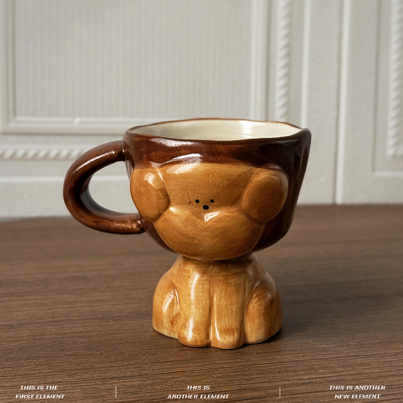 复古可爱狗狗 高温釉下彩