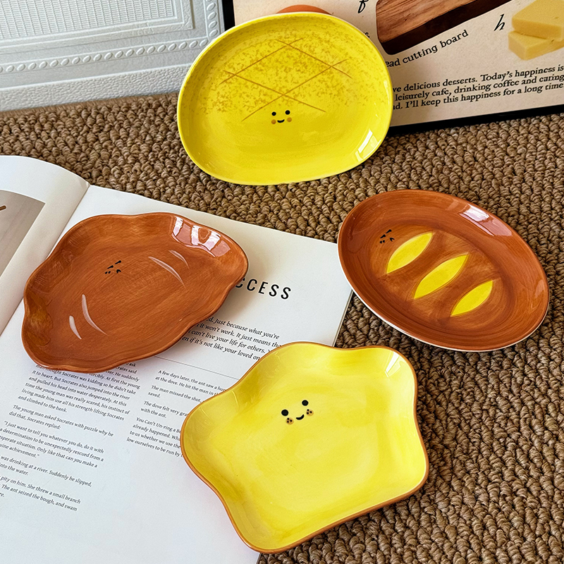 高温手绘釉下彩 可蒸可烤可微波炉