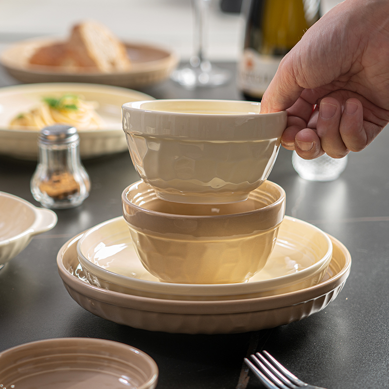 维马仕陶瓷奶油风高温陶瓷碗