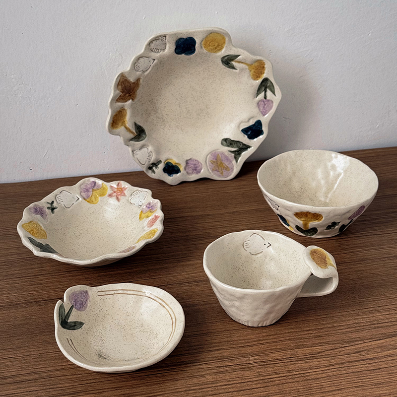 复古花卉 高温釉下彩工艺