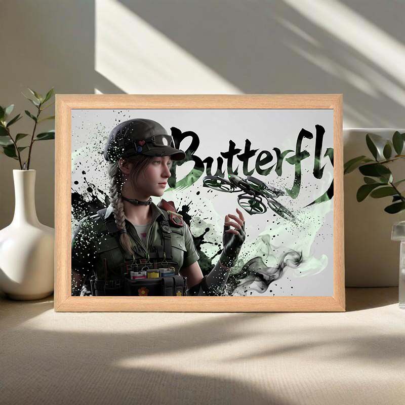 三角洲行动干员全员威龙红狼蜂医蝶相框摆件简约风精致装饰礼物