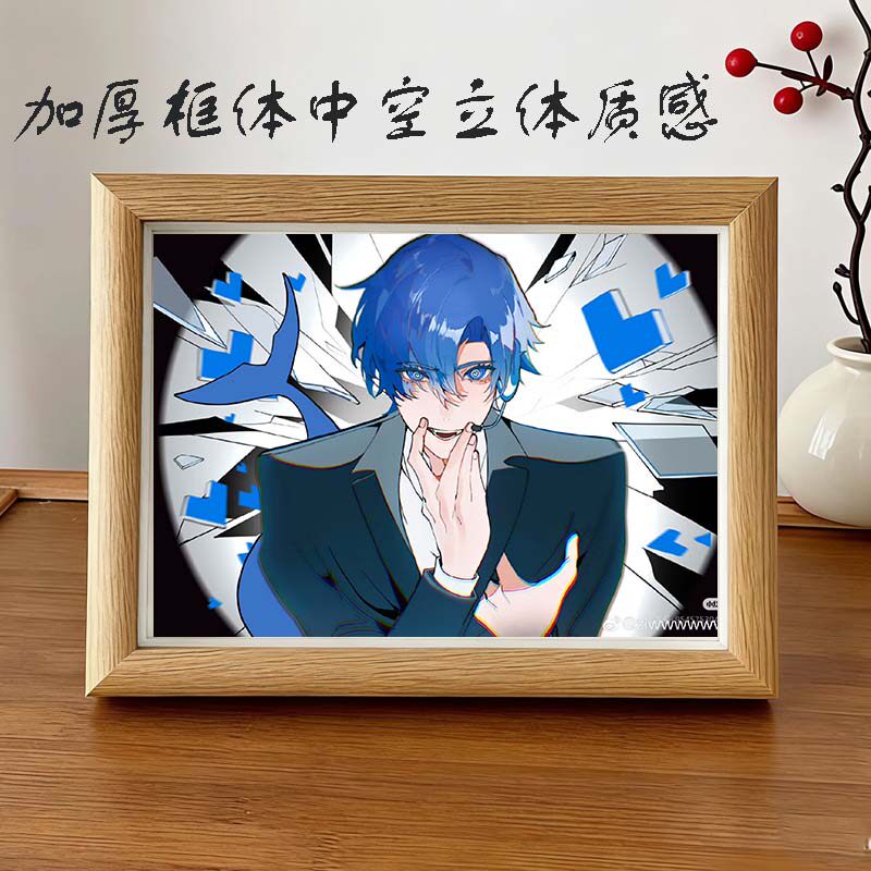 Deepseek拟人ai同人周边桌面摆件玻璃相框来图定制送朋友同学