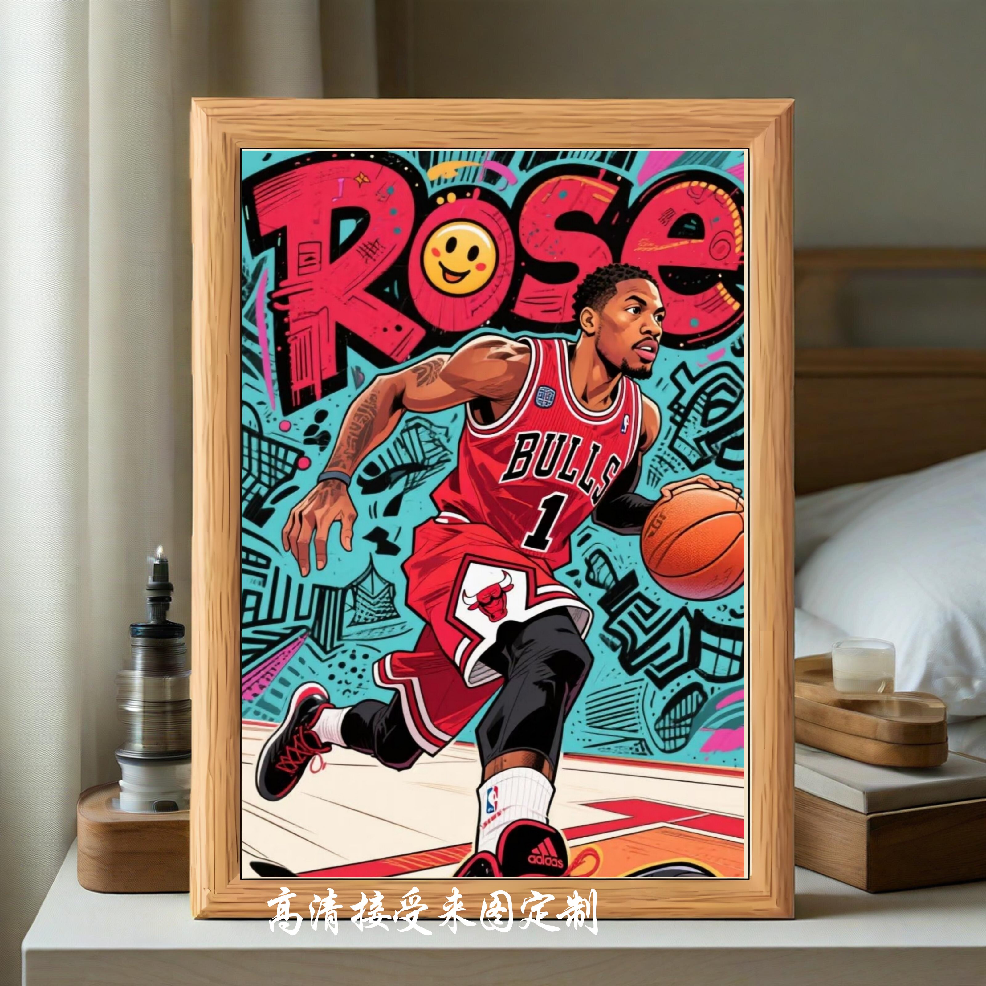 Rose罗斯NBA球星周边相框摆件