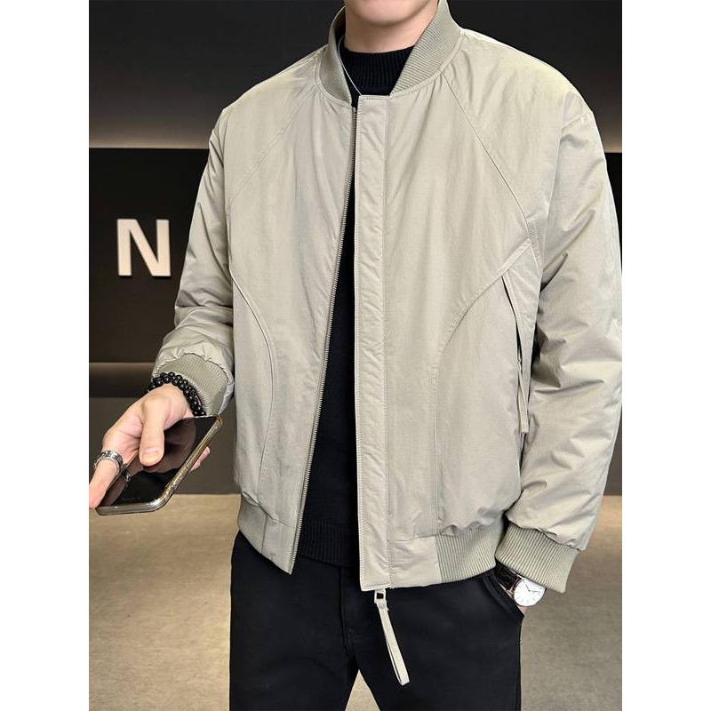 高档品牌男士棒球领羽绒服2025冬季新款男装青年时尚休闲潮流百搭