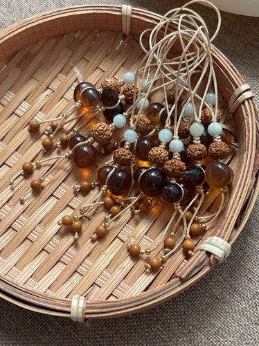 天然琥珀蜜蜡小滴溜diy配件葫芦手机挂